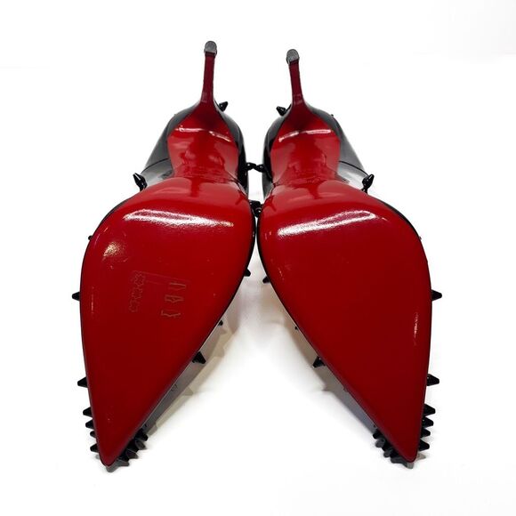 Christian Louboutin Diamond Spike 120 Pumps EU 40.5 US 10.5 Black Crystal Heels - Picture 8 of 9